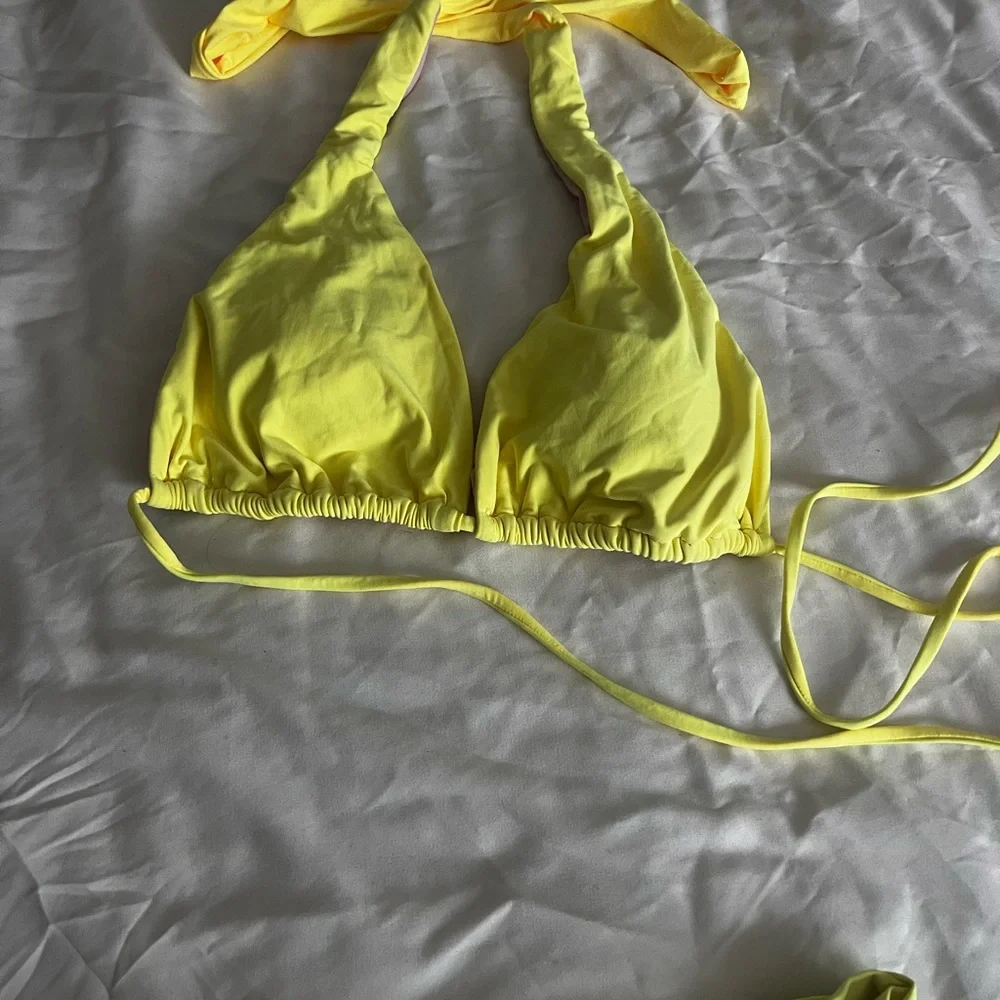 WORN ONCE Salero Swim Yellow Curtain Cheeky Bikini Bottom from Pacsun - Picture 5 of 8